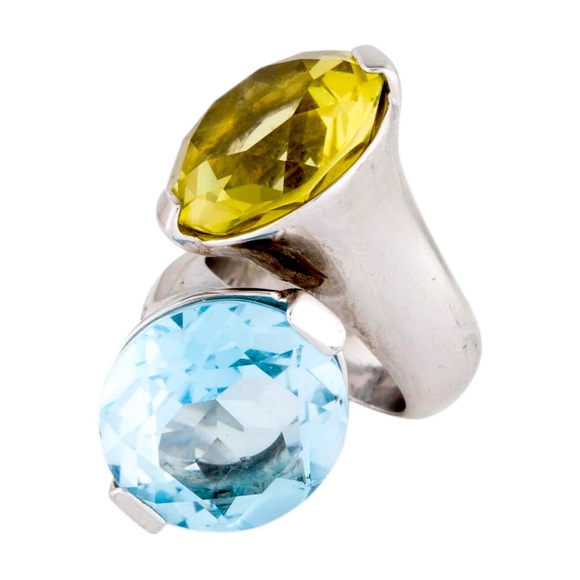 Pianegonda Jewelry - Pianegonda Topaz and Citrine Cocktail Ring
